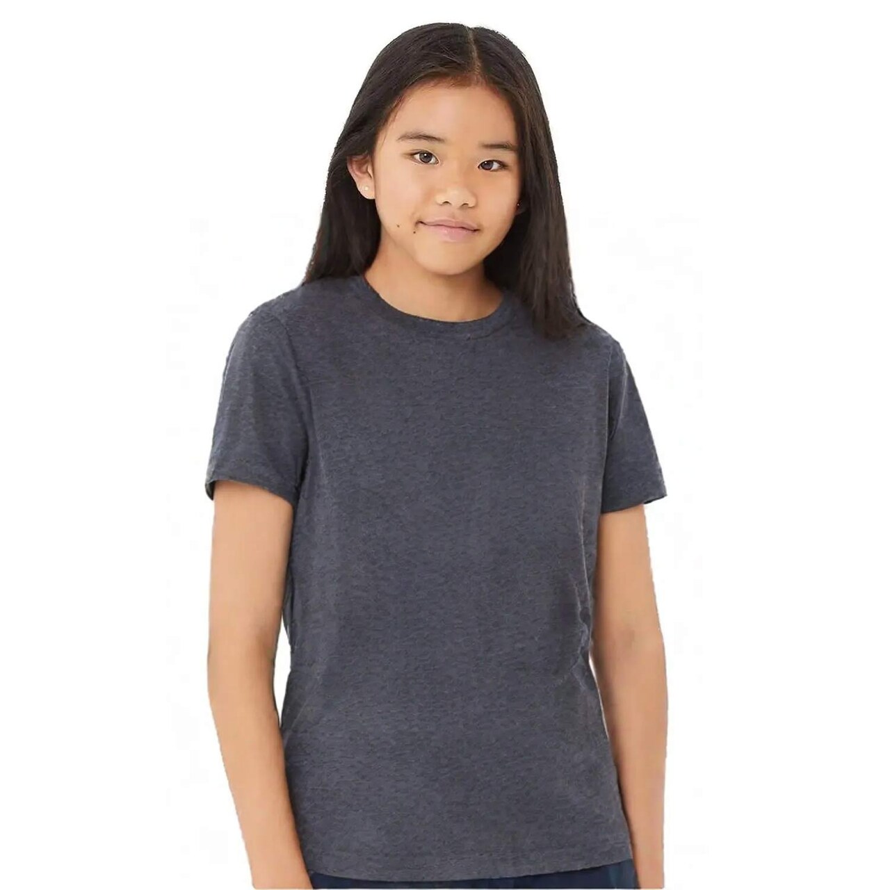 24 Pack BELLA+CANVAS Youth Heather CVC Tee for School, Sports & Everyday Wear Kids Cotton Blend Shirt Bundle